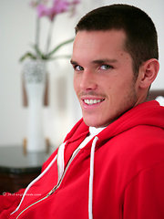 Athletic straight hunk Jay - jacking off and first time playing with toy by English Lads image #6