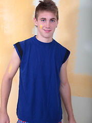 Handsome twink painting wall by Czech Boys image #5