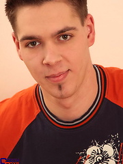 Cute czech twink jerking off his long dick by Czech Boys image #6