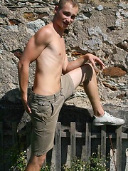 Blue eyed twink boy jerking off dick by Czech Boys image #5