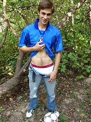 European twink posing naked outdoors by Czech Boys image #6