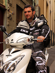 Hunk Josh Harris posing by Bentley Race image #7
