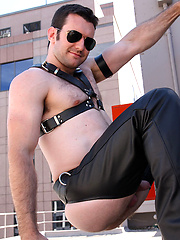 Hunk Josh Harris posing by Bentley Race image #7