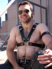 Hunk Josh Harris posing by Bentley Race image #7