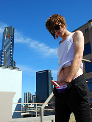 Cute australian twink jacking off and palys with toy by Bentley Race image #8