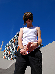 Cute australian twink jacking off and palys with toy by Bentley Race image #8