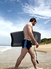 Hot australian hunk Josh on a beach by Bentley Race image #5