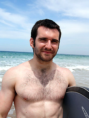 Hot australian hunk Josh on a beach by Bentley Race image #5
