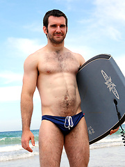 Hot australian hunk Josh on a beach by Bentley Race image #5