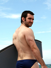 Hot australian hunk Josh on a beach by Bentley Race image #5