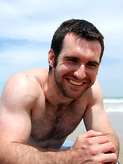 Hot australian hunk Josh on a beach by Bentley Race image #5
