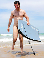 Hot australian hunk Josh on a beach by Bentley Race image #5