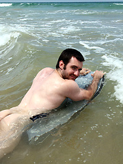 Hot australian hunk Josh on a beach by Bentley Race image #5
