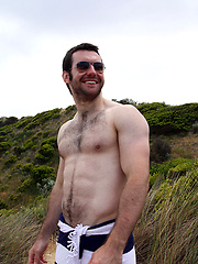 Hot australian hunk Josh on a beach by Bentley Race image #5