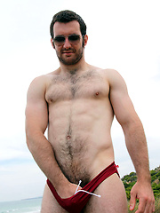 Hot australian hunk Josh on a beach by Bentley Race image #5