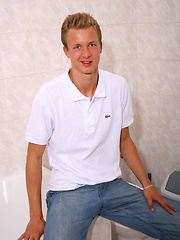 Blond twink jacking off by Czech Boys image #5