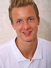 Blond twink jacking off by Czech Boys image #5