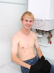 Blond twink posing naked by Czech Boys image #4