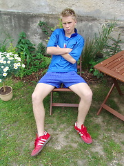 Blond twink boy jerking off dick by Czech Boys image #6