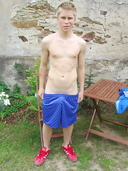 Blond twink boy jerking off dick by Czech Boys image #6