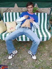 Straight twink outdoors by Czech Boys image #6