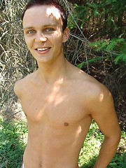 Cute gay twink naked in a wood by Czech Boys image #5