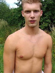 Blond european twink outdoors by Czech Boys image #6