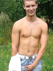 Blond european twink outdoors by Czech Boys image #6