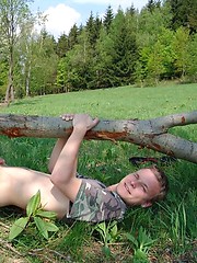 Smooth straight twink outdoors by Czech Boys image #5