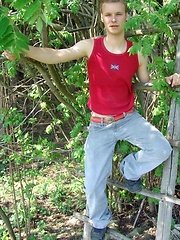 Straight guy jerking off outdoors by Czech Boys image #5