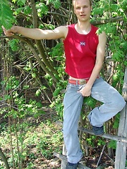 Straight guy jerking off outdoors by Czech Boys image #5
