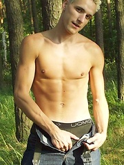 Blond twink boy posing outdoors by Czech Boys image #4