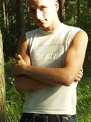 Blond twink boy posing outdoors by Czech Boys image #4
