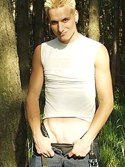 Blond twink boy posing outdoors by Czech Boys image #4