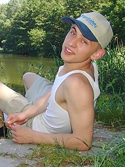 Lovey boy stripping down outdoors by Czech Boys image #8