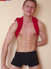 Cute twink jerking off dick by Czech Boys image #5