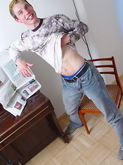 Blond guy jerking off dick by Czech Boys image #5