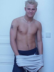 Blond euro twink shows uncut cock by Czech Boys image #7