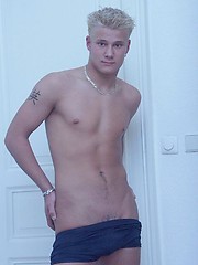 Blond euro twink shows uncut cock by Czech Boys image #7