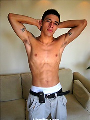 Latino twink Nico shows his sixpack and jacking off cock by Miami Boyz image #9