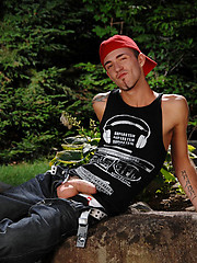 Tattooed twink outdoors by Next Door Twink image #10