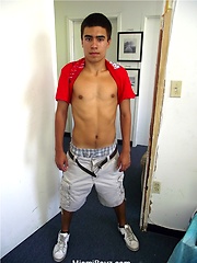 Horny latino twink jacking off by Miami Boyz image #7