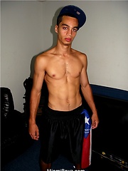 Straight latin boi Wilson jacking off hs fat cock by Miami Boyz image #7