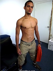 Latino twink Mauro jacking off his cock by Miami Boyz image #8