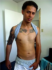 Straight latino twink Estevan jacking off by Miami Boyz image #8