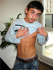 Bisexual latin twink Facundo shows his uncut cock and jacking off by Miami Boyz image #8