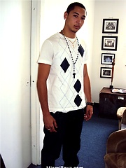Latino twink jacking off cock by Miami Boyz image #8