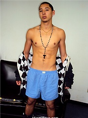 Latino twink jacking off cock by Miami Boyz image #8