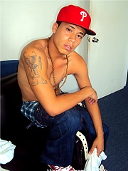 Young latino gangsta jacking off by Miami Boyz image #7