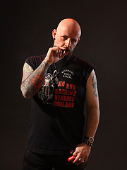 Tattooed Biker Smoking - Mike Chain by Butch Dixon image #6